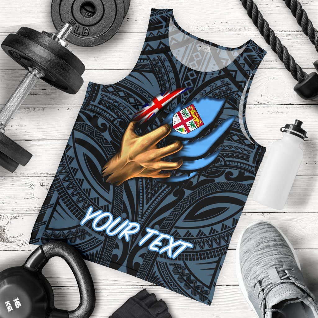 Fiji Personalised Men's Tank Top Fiji In Me Blue