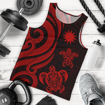 Nauru Men's Tank Top Red Tentacle Turtle