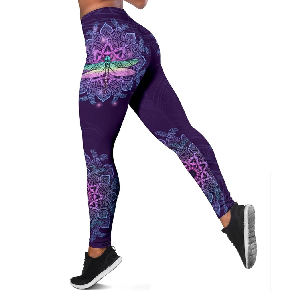 Maori Mandala Dragonfly Leggings