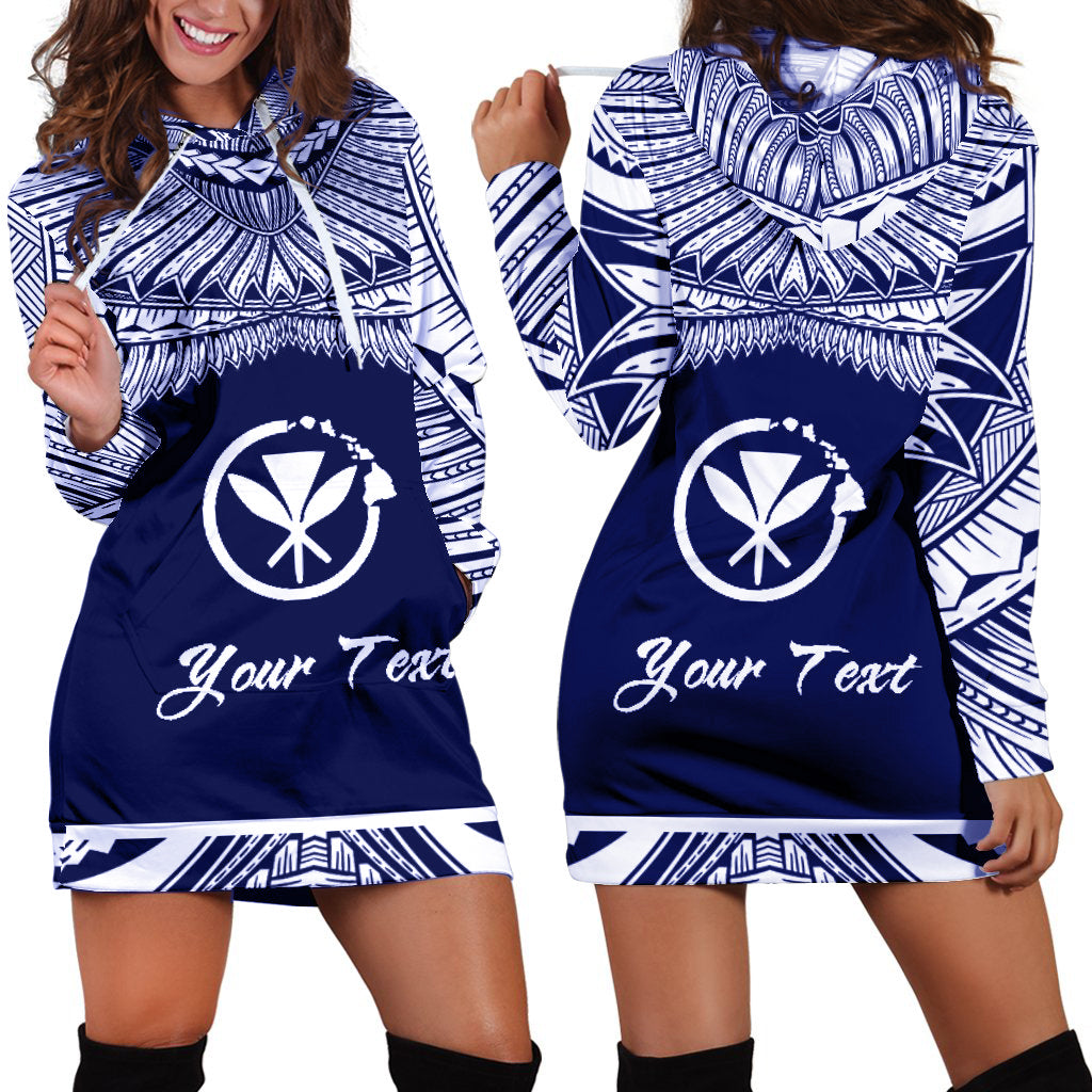 Hawaii Personalised Women's Hoodie Dress Hawaii Pride White Blue Version RLT7