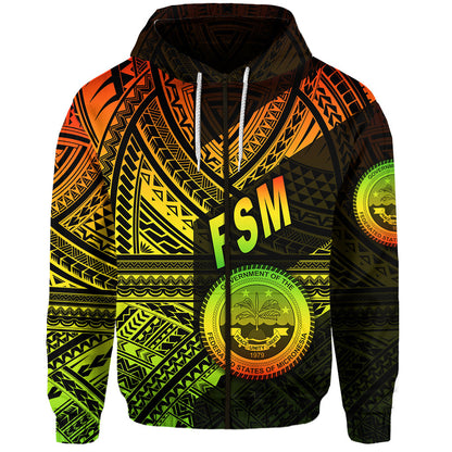 Federated States of Micronesia Zip Hoodie FSM Original Style Reggae