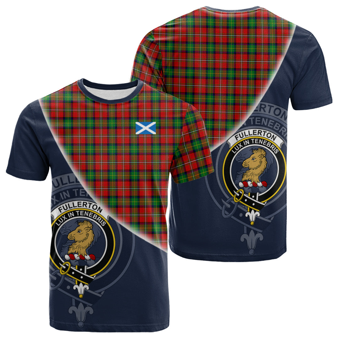 Printivon Fullerton Tartan Scottish Crest T Shirt