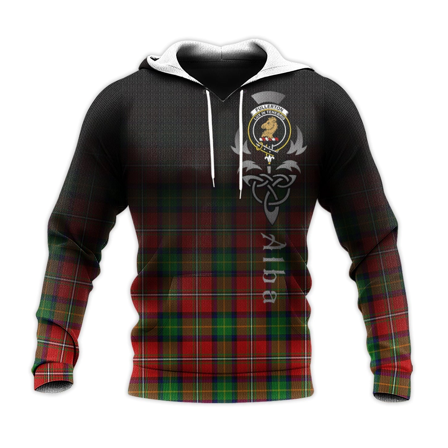 Printivon Fullerton Tartan Crest Alba Celtic Hoodie
