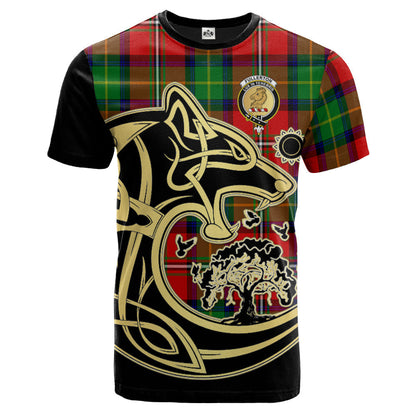 Printivon Fullerton Crest Celtic Wolf Tartan T Shirt Custom Your Text
