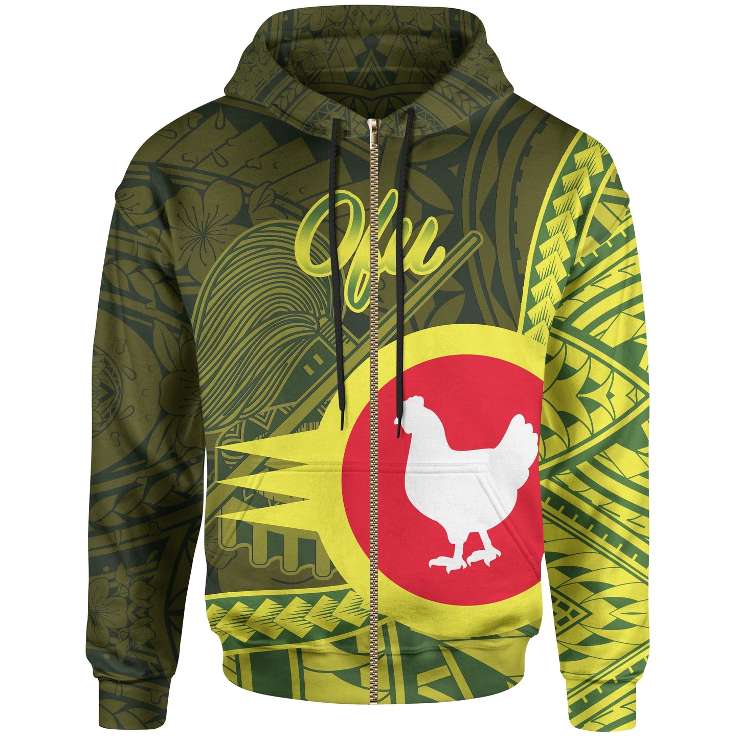 American Samoa Zip Hoodie Manu'a Ofu Polynesian Patterns