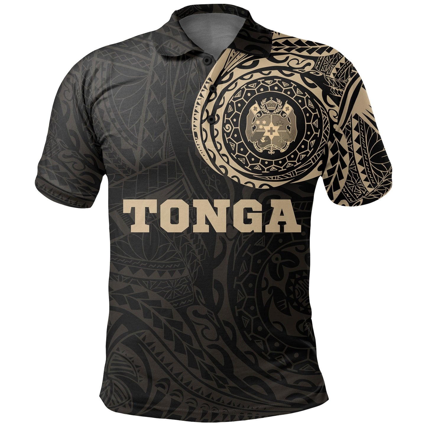 Tonga Polo Shirt - Tonga Coat Of Arms Polynesian Tattoo - A7