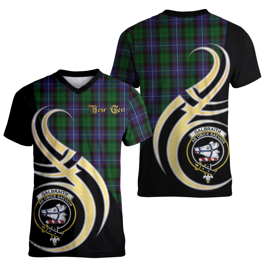 Printivon Galbraith Tartan Crest Believe In Me T Shirt
