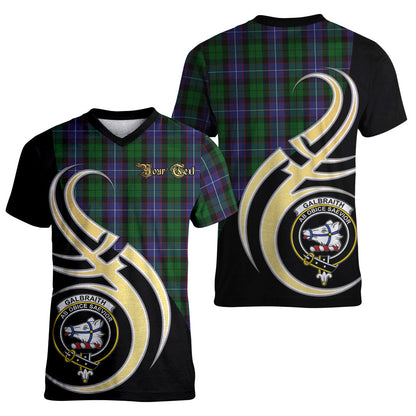 Printivon Galbraith Tartan Crest Believe In Me T Shirt