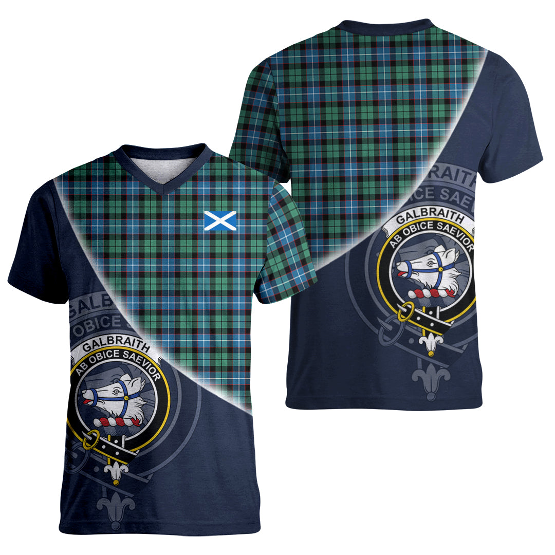 Printivon Galbraith Ancient Tartan Scottish Crest T Shirt