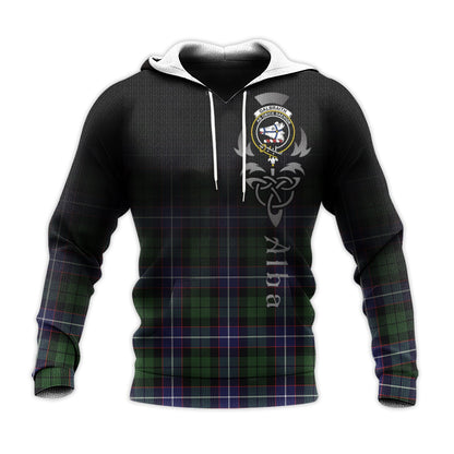 Printivon Galbraith Modern Tartan Crest Alba Celtic Hoodie
