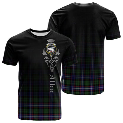 Printivon Galbraith Modern Tartan Crest Alba Celtic T Shirt