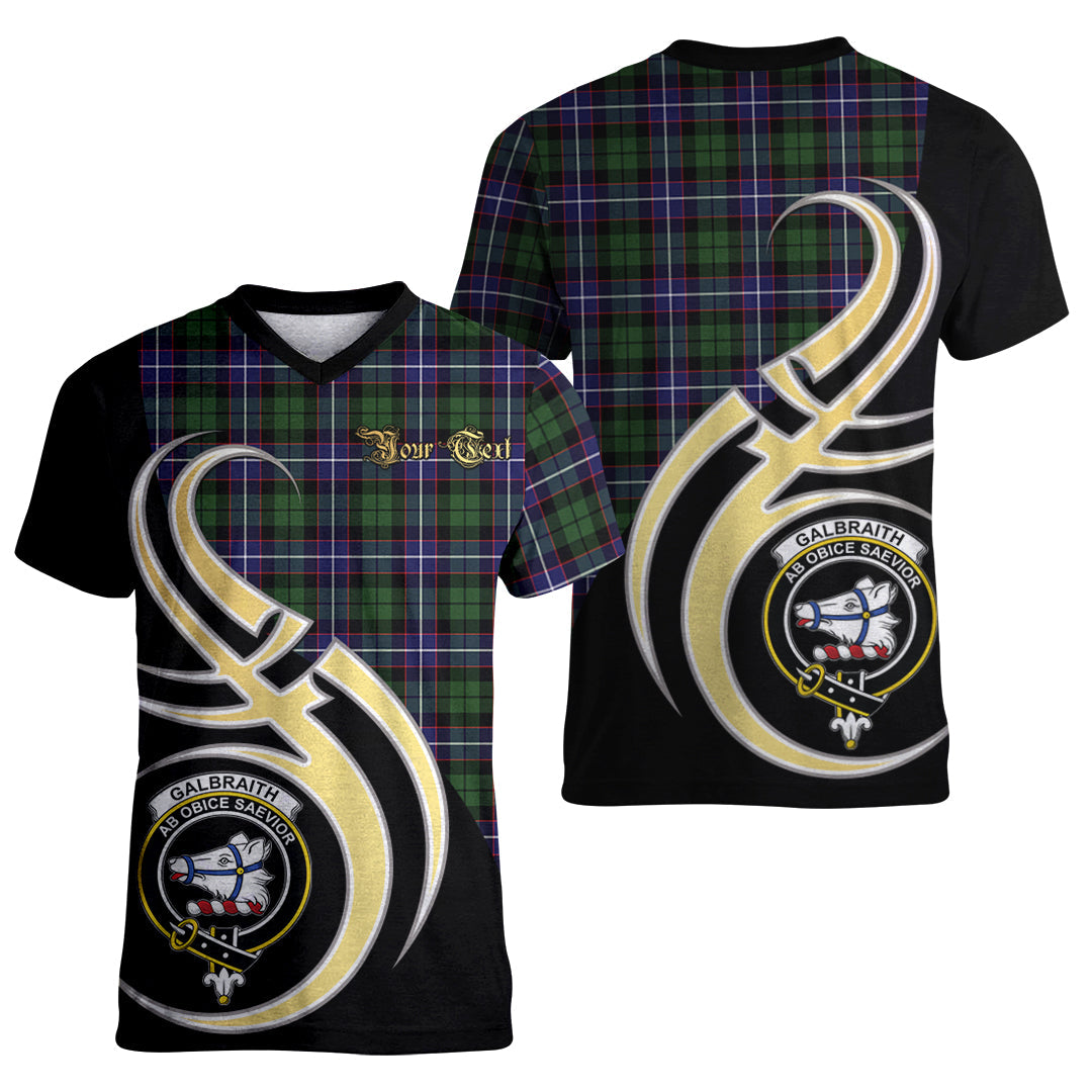 Printivon Galbraith Modern Tartan Crest Believe In Me T Shirt