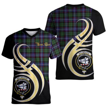 Printivon Galbraith Modern Tartan Crest Believe In Me T Shirt