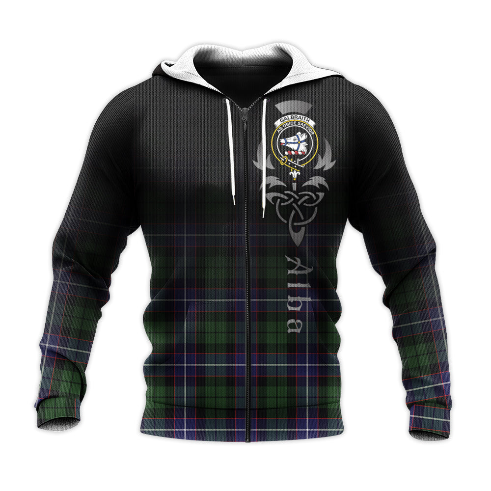 Printivon Galbraith Modern Tartan Crest Alba Celtic Hoodie