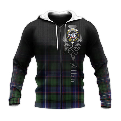 Printivon Galbraith Modern Tartan Crest Alba Celtic Hoodie