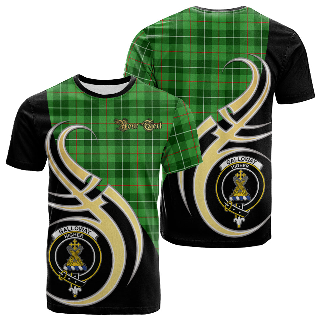 Printivon Galloway Tartan Crest Believe In Me T Shirt