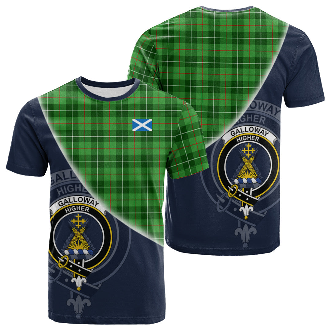Printivon Galloway Tartan Scottish Crest T Shirt