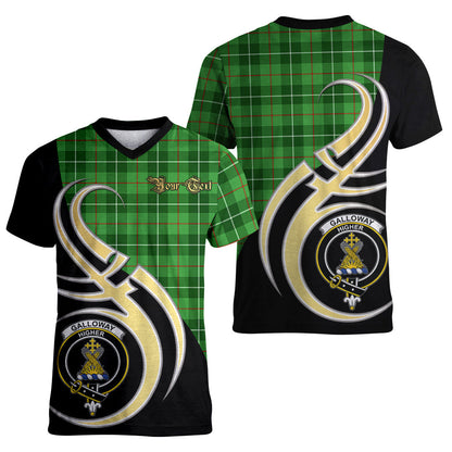Printivon Galloway Tartan Crest Believe In Me T Shirt