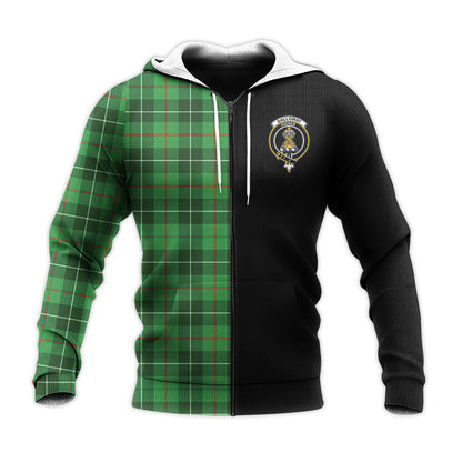 Printivon Galloway Tartan Personalize Half Hoodie