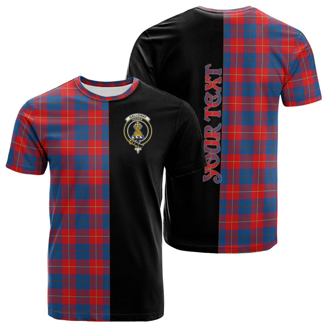 Printivon Galloway Red Tartan Personalize Half T shirt