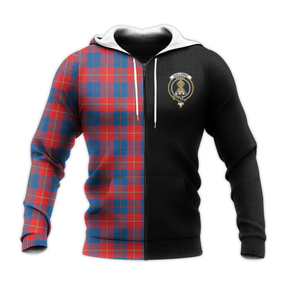 Printivon Galloway Red Tartan Personalize Half Hoodie