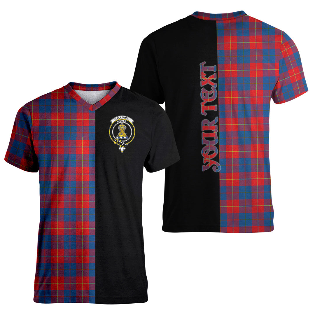 Printivon Galloway Red Tartan Personalize Half T shirt