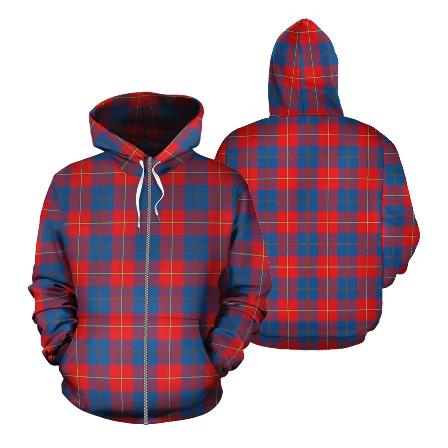 Printivon Galloway Red Tartan Hoodie