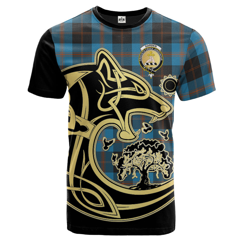 Printivon Garden Crest Celtic Wolf Tartan T Shirt Custom Your Text