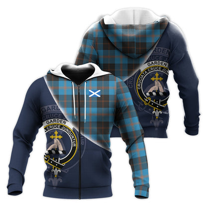 Printivon Garden Tartan Scottish Crest Hoodie