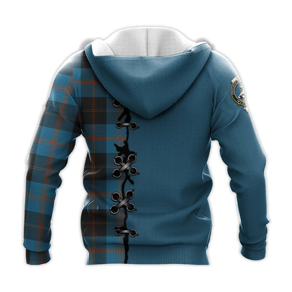 Printivon Garden Tartan Hoodie Lion Rampant And Celtic Thistle Style