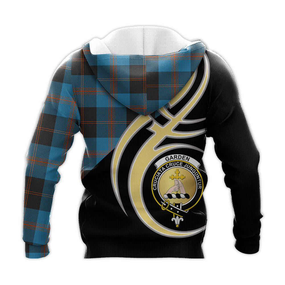 Printivon Garden Clan Believe In Me Crest Tartan Knitted Hoodie Custom Your Text
