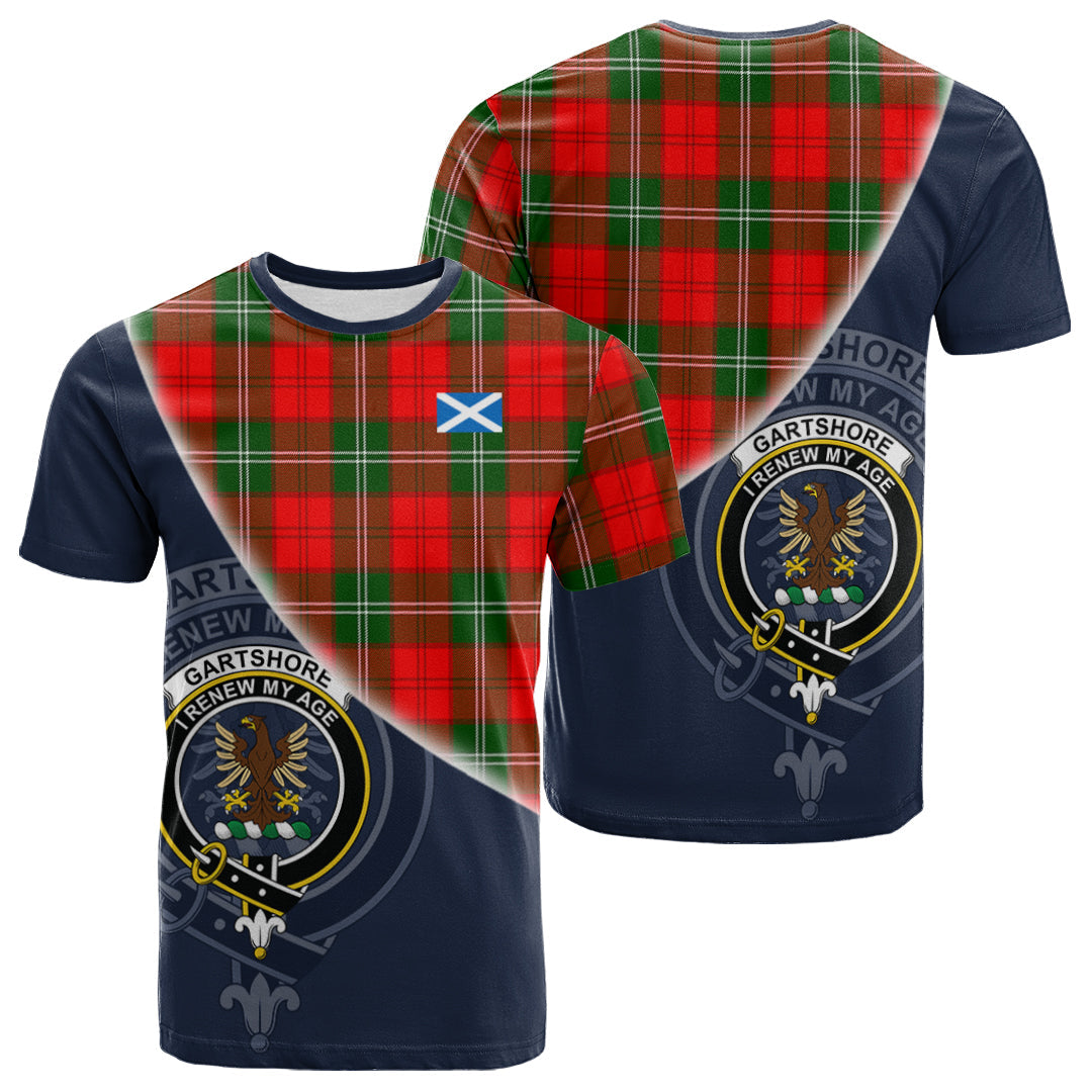 Printivon Gartshore Tartan Scottish Crest T Shirt