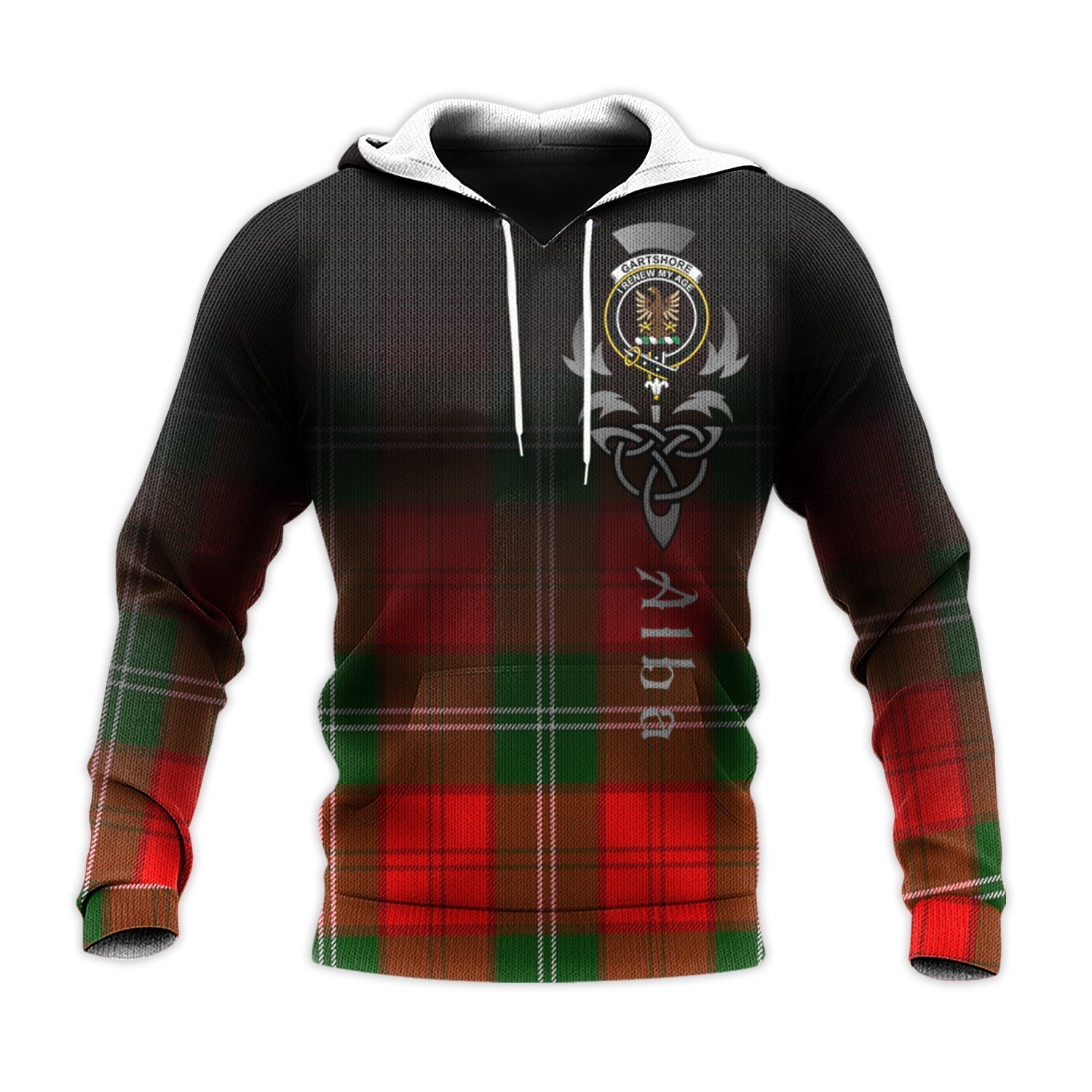 Printivon Gartshore Tartan Crest Alba Celtic Hoodie