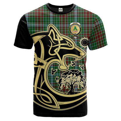 Printivon Gayre Crest Celtic Wolf Tartan T Shirt Custom Your Text