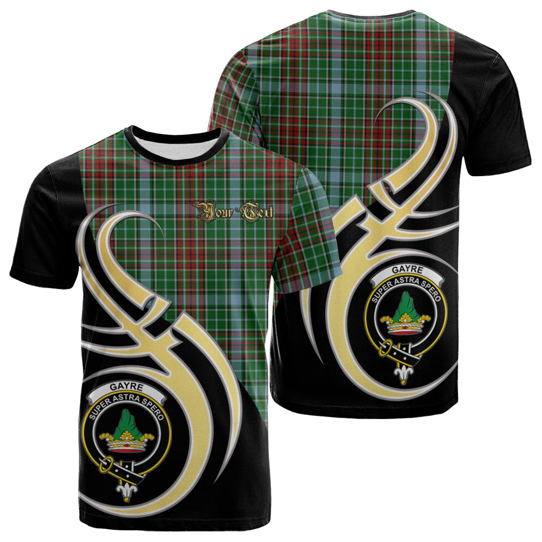 Printivon Gayre Tartan Crest Believe In Me T Shirt