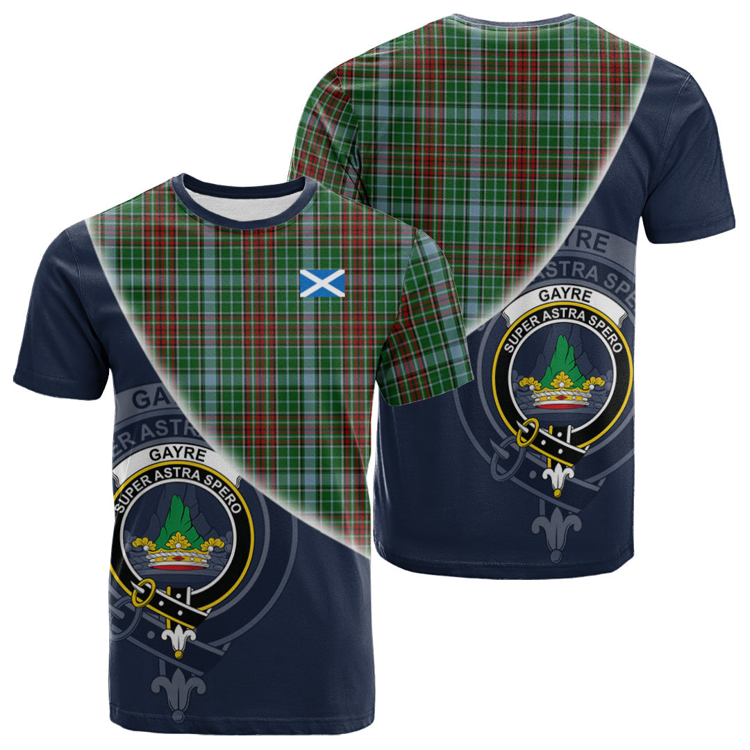 Printivon Gayre Tartan Scottish Crest T Shirt