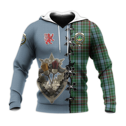 Printivon Gayre Tartan Hoodie Lion Rampant And Celtic Thistle Style