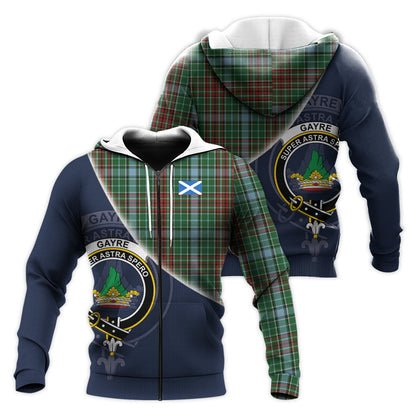 Printivon Gayre Tartan Scottish Crest Hoodie