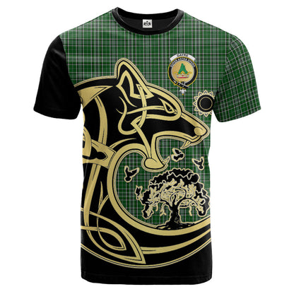 Printivon Gayre Dress Crest Celtic Wolf Tartan T Shirt Custom Your Text