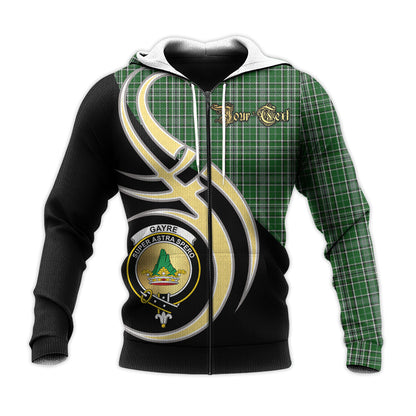Printivon Gayre Dress Clan Believe In Me Crest Tartan Knitted Hoodie Custom Your Text