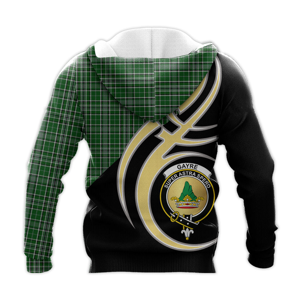 Printivon Gayre Dress Clan Believe In Me Crest Tartan Knitted Hoodie Custom Your Text
