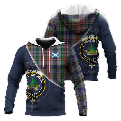 Printivon Gayre Hunting Tartan Scottish Crest Hoodie