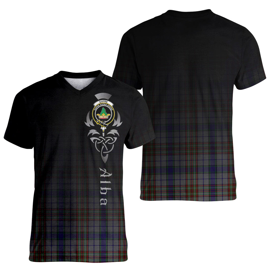 Printivon Gayre Hunting Tartan Crest Alba Celtic T Shirt