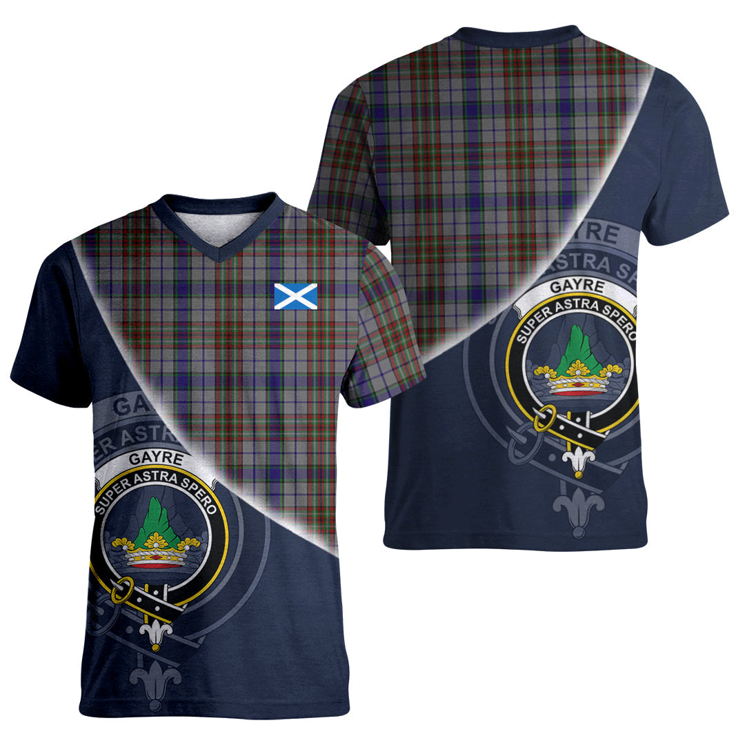 Printivon Gayre Hunting Tartan Scottish Crest T Shirt