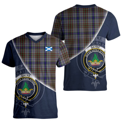 Printivon Gayre Hunting Tartan Scottish Crest T Shirt