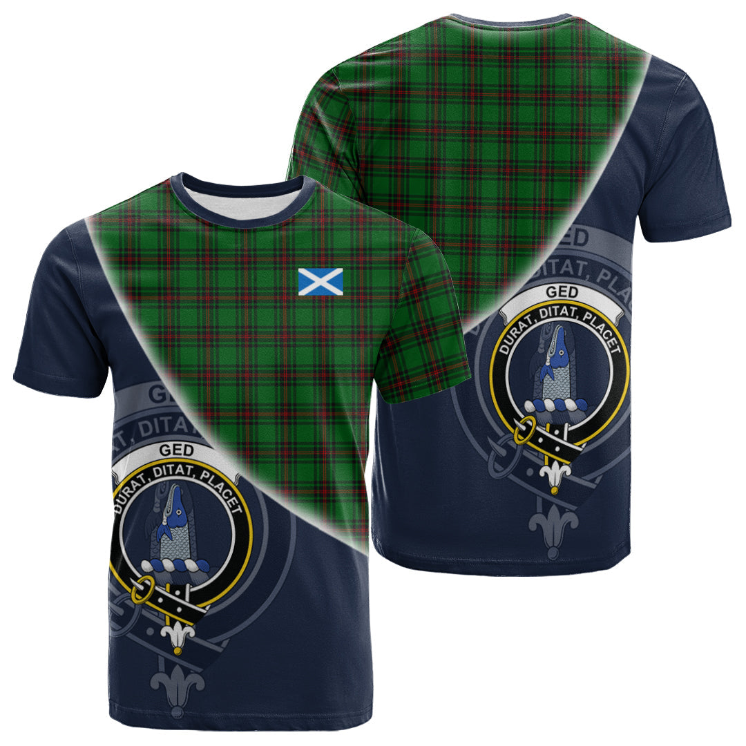 Printivon Ged Tartan Scottish Crest T Shirt