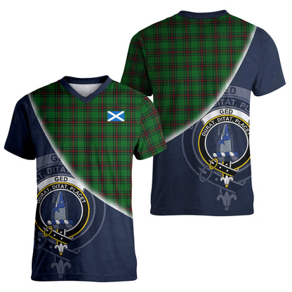 Printivon Ged Tartan Scottish Crest T Shirt