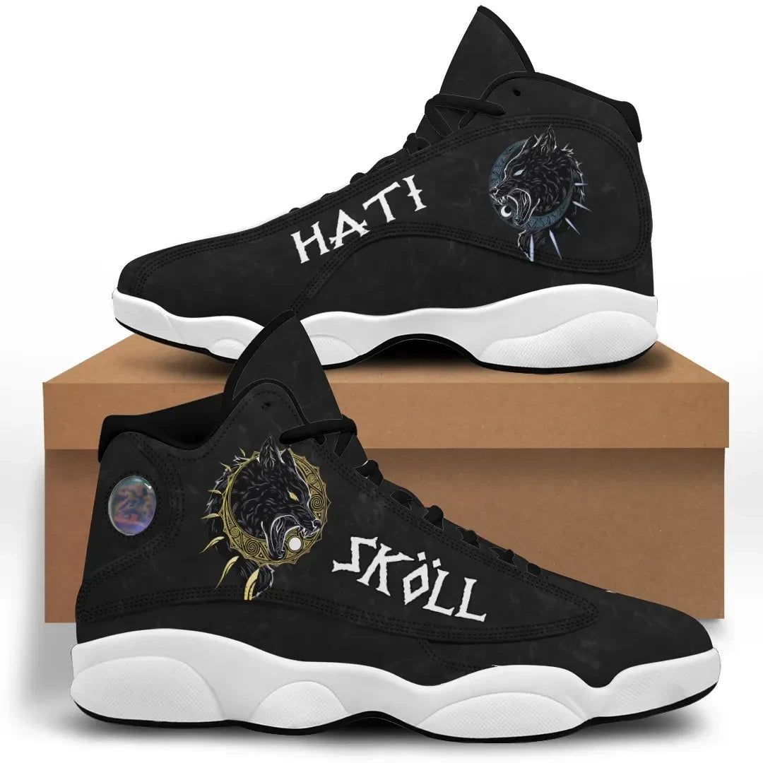 Viking Hati And Skoll Tattoo High Top Sneakers Shoes