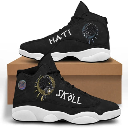 Viking Hati And Skoll Tattoo High Top Sneakers Shoes