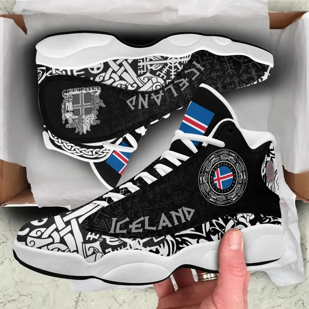 Iceland Coat Of Arms High Top Sneakers Shoes